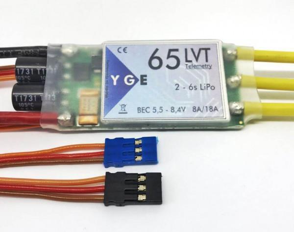 YGE 65 LVT · Telemetria-nopeudensäädin Brushless